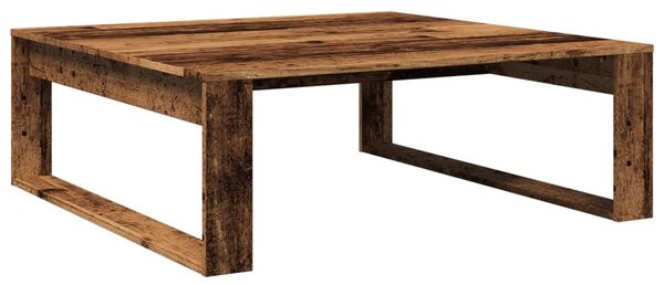 Antik fa színű szerelt fa dohányzóasztal 100 x 100 x 35 cm