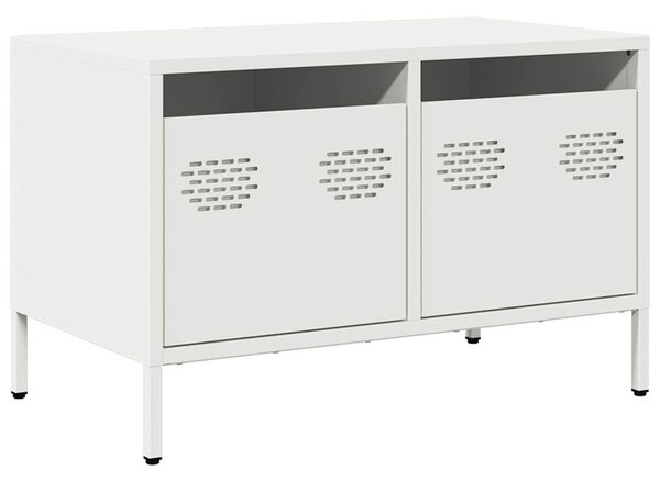 Fehér hidegen hengerelt acél TV-szekrény 68 x 39 x 43,5 cm