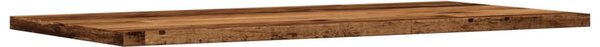 4 db antik fa színű szerelt fa fali polc 60 x 30 x 1,5 cm