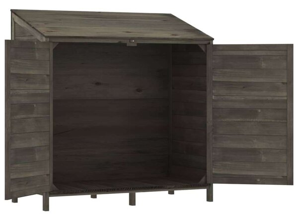 Antracitszürke tömör fenyőfa kerti fészer 102 x 52 x 112 cm