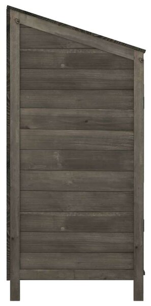 Antracitszürke tömör fenyőfa kerti fészer 102 x 52 x 112 cm