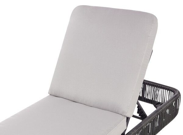 Napozóágy párnával OSINI PE Rattan Szürke