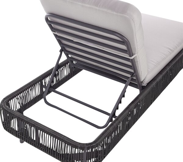 Napozóágy párnával OSINI PE Rattan Szürke