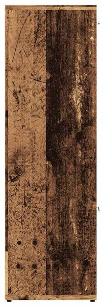 Antik fa színű szerelt fa könyvespolc 90 x 28 x 90 cm
