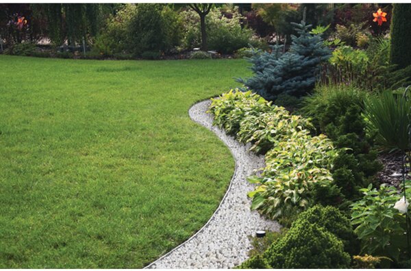 Kerti szegély szett EASY BORDER 10m x 4cm, törtfehér