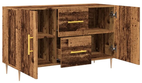 Antik fa színű szerelt fa tálalószekrény 100 x 36 x 60 cm