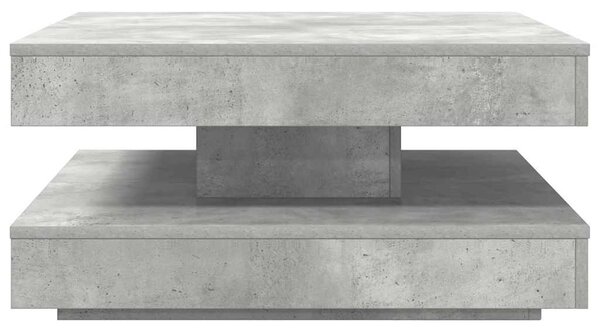 Betonszürke dohányzóasztal 360 fokban forgatható 70x70x34,5 cm