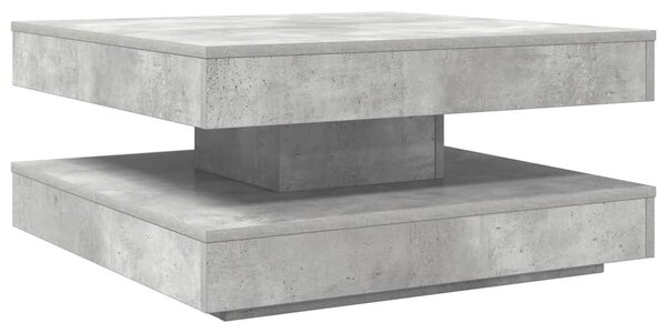 Betonszürke dohányzóasztal 360 fokban forgatható 70x70x34,5 cm
