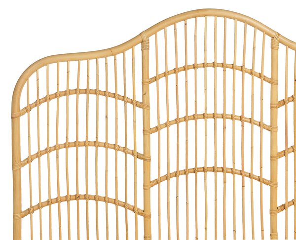 Ágy Rattan DOMEYROT 180 x 200 cm Világosbarna