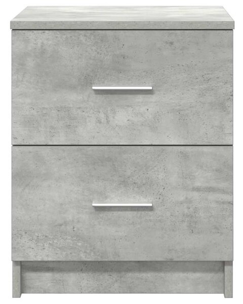 2 db betonszürke éjjeliszekrény 2 fiókkal 40x36x50 cm