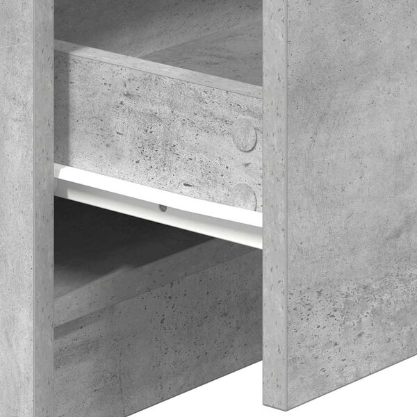 2 db betonszürke éjjeliszekrény 2 fiókkal 40x36x50 cm