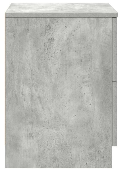 2 db betonszürke éjjeliszekrény 2 fiókkal 40x36x50 cm
