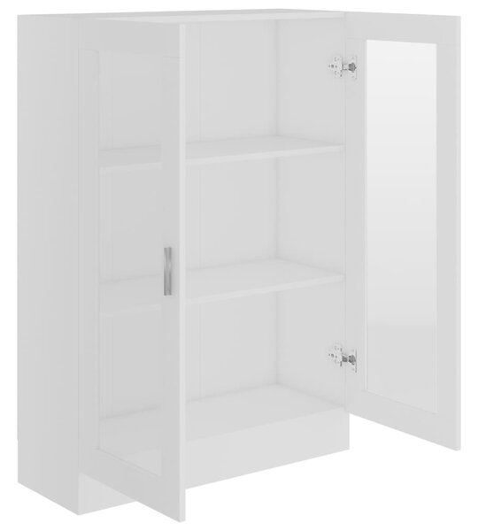 Fehér szerelt fa vitrinszekrény 82,5 x 30,5 x 115 cm