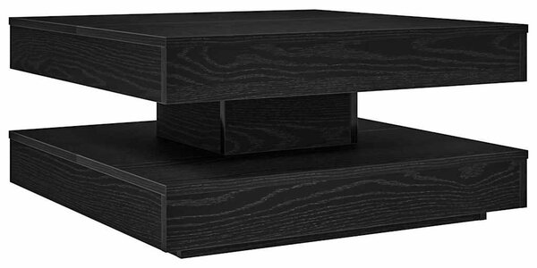 Fekete dohányzóasztal 360 fokban forgatható 70x70x34,5 cm