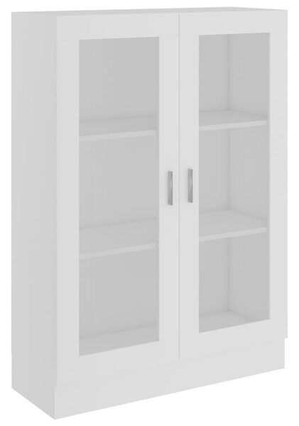 Fehér szerelt fa vitrinszekrény 82,5 x 30,5 x 115 cm