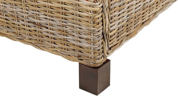 Ágy Rattan SALBRIS 160 x 200 cm Természetes