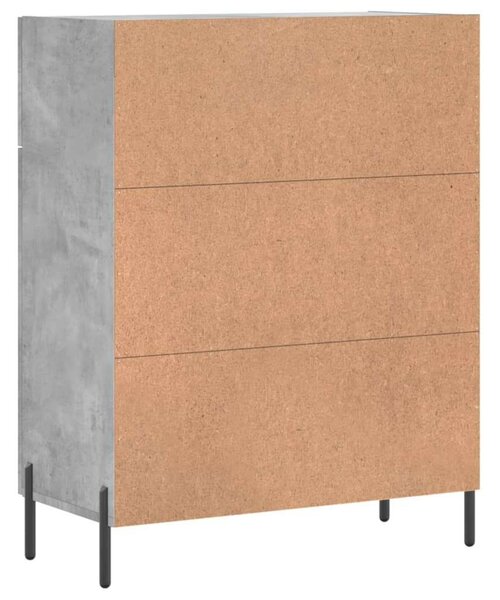 Modern Tálalószekrény - Betonszürke - 69,5x34x90 cm