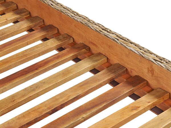 Ágy Rattan SALBRIS 180 x 200 cm Természetes