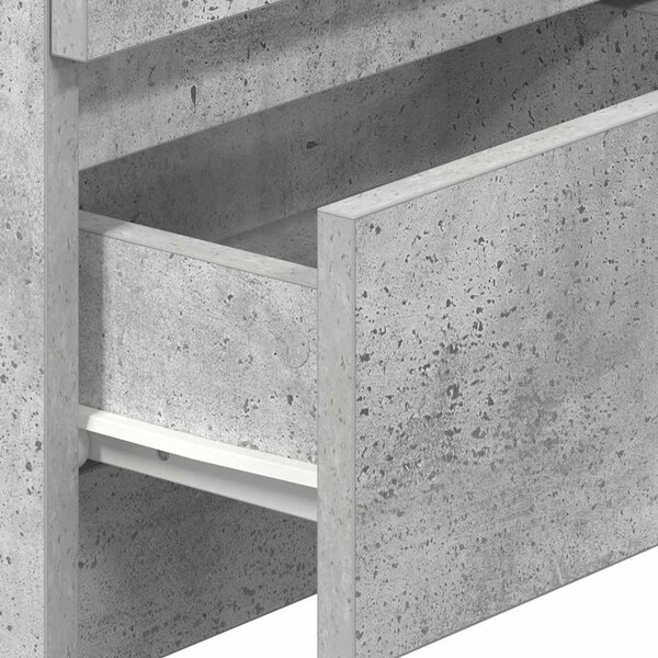Betonszürke éjjeliszekrény 2 fiókkal 40x33x60 cm