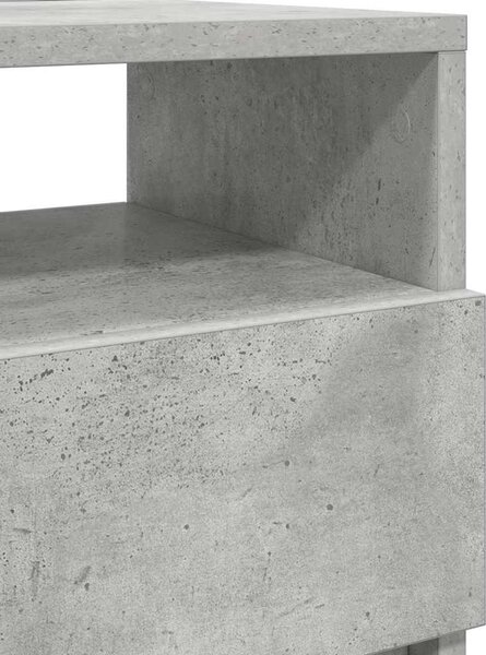 Betonszürke éjjeliszekrény 2 fiókkal 40x33x60 cm