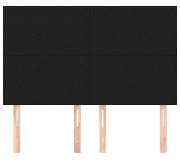 4 db fekete szövet fejtámla 72 x 5 x 78/88 cm