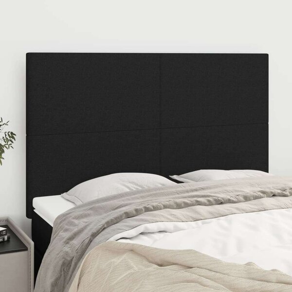 4 db fekete szövet fejtámla 72 x 5 x 78/88 cm