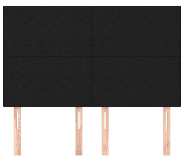 4 db fekete szövet fejtámla 72 x 5 x 78/88 cm