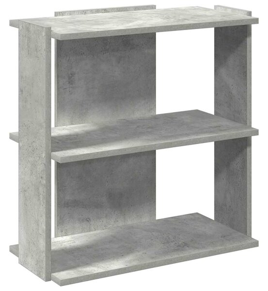 3 szintes betonszürke szerelt fa könyvespolc 60x30x60 cm