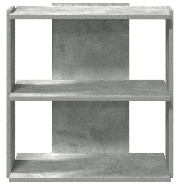 3 szintes betonszürke szerelt fa könyvespolc 60x30x60 cm
