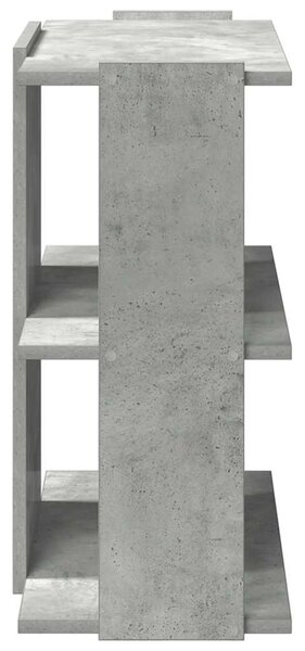 3 szintes betonszürke szerelt fa könyvespolc 60x30x60 cm