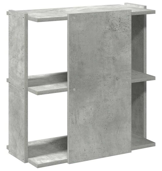 3 szintes betonszürke szerelt fa könyvespolc 60x30x60 cm