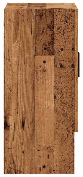 Fali szekrény régi fa 60x31x70 cm gépelt fa