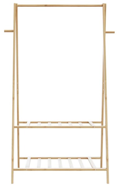 Bambusz ruhaállvány polcokkal 96 x 45,5 x 150,5 cm