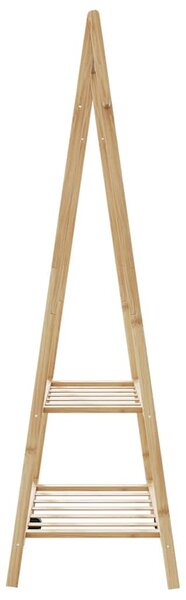 Bambusz ruhaállvány polcokkal 96 x 45,5 x 150,5 cm