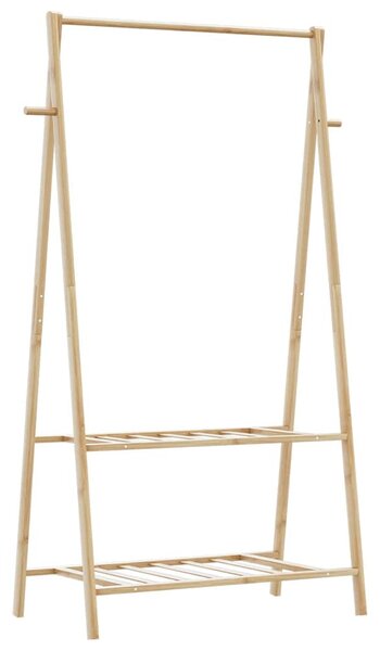 Bambusz ruhaállvány polcokkal 96 x 45,5 x 150,5 cm
