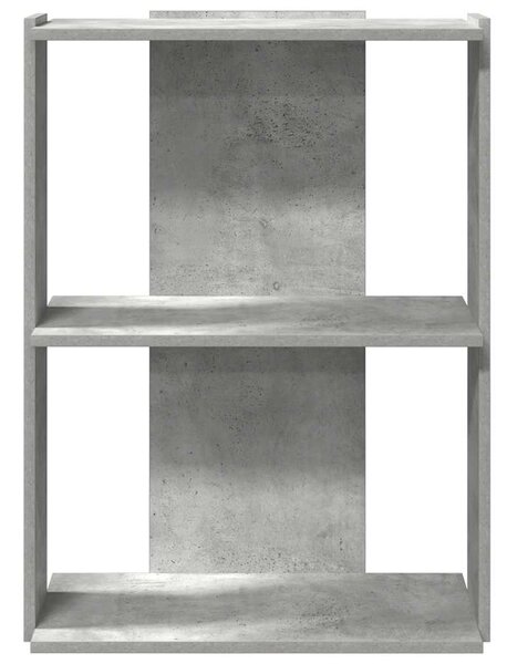 3 szintes betonszürke szerelt fa könyvespolc 60x30x80 cm