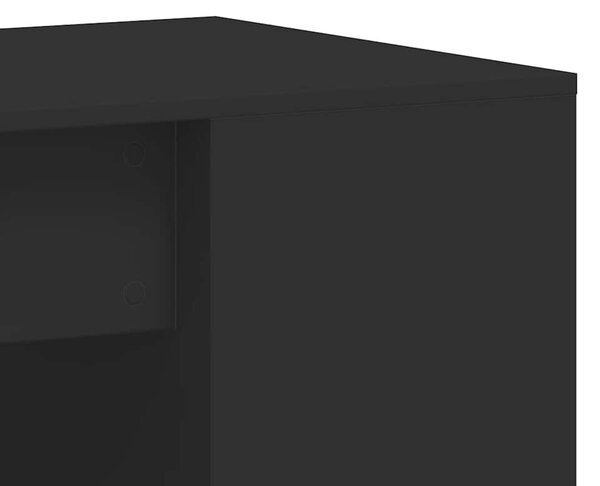 Fekete szerelt fa íróasztal 102x50x75 cm