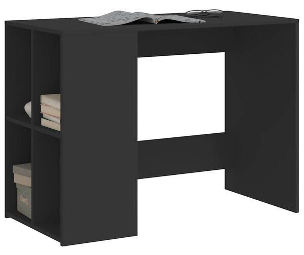 Fekete szerelt fa íróasztal 102x50x75 cm