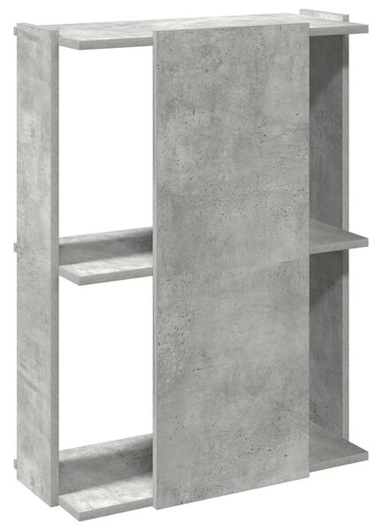3 szintes betonszürke szerelt fa könyvespolc 60x30x80 cm
