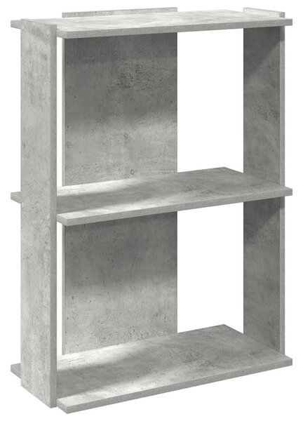 3 szintes betonszürke szerelt fa könyvespolc 60x30x80 cm