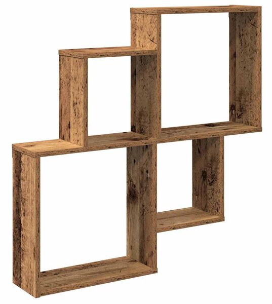 Fali polc Régi fa 80x15x78,5 cm Gépelt fa