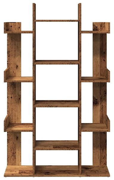 Könyves szekrény Régi fa 86x25,5x140 cm Gépelt fa