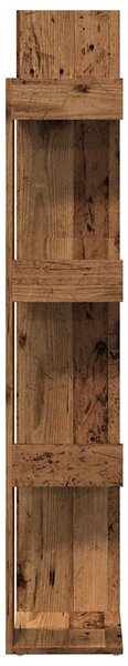 Könyves szekrény Régi fa 86x25,5x140 cm Gépelt fa