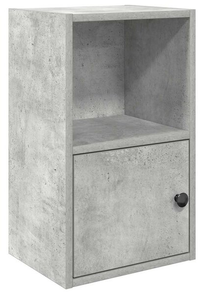 Betonszürke szerelt fa könyvespolc 31x24x52 cm