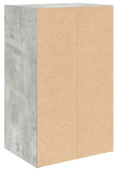 Betonszürke szerelt fa könyvespolc 31x24x52 cm