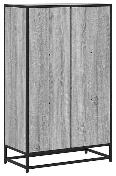 Szürke sonoma színű szerelt fa könyvszekrény 65,5x33x107,5 cm