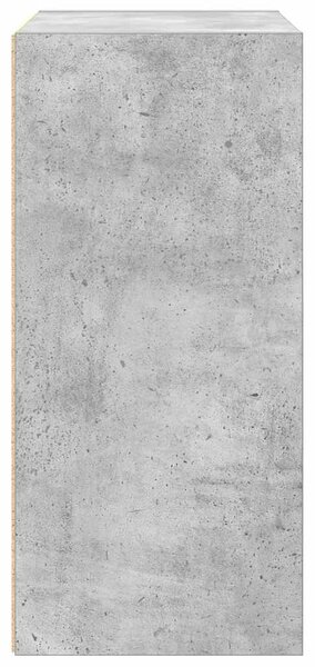 Betonszürke szerelt fa könyvespolc 31x24x52 cm