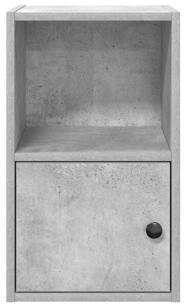 Betonszürke szerelt fa könyvespolc 31x24x52 cm