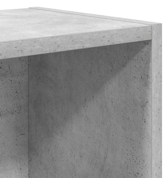 Betonszürke szerelt fa könyvespolc 31x24x52 cm