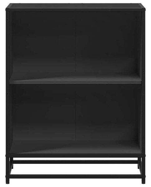 Fekete forgácslap könyvszekrény 60x35x76 cm